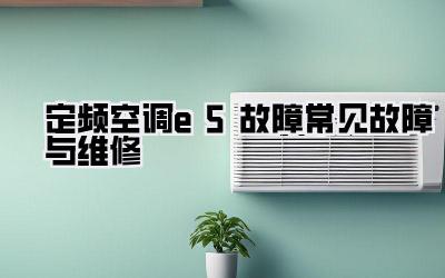 定频空调e5故障常见故障与维修